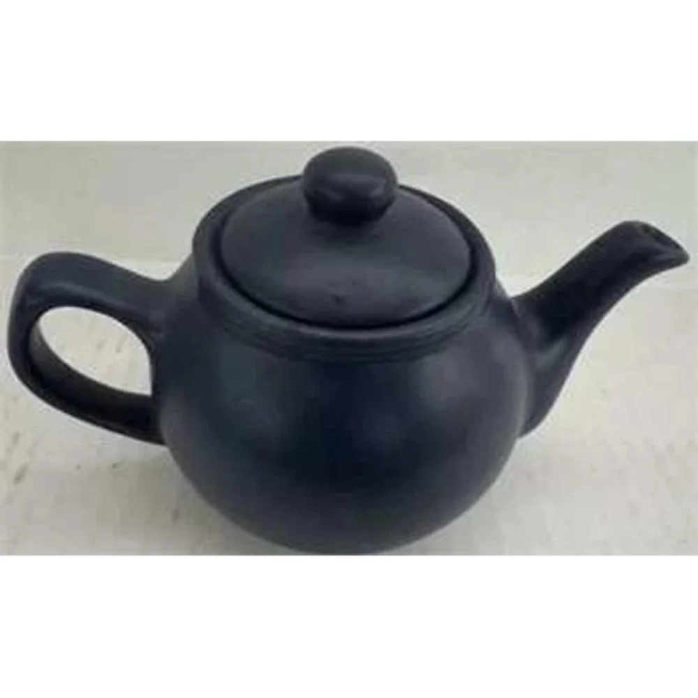 McCoy Pottery Matte Navy Blue‎ Teapot Vintage Ceramic Tea Pot 151